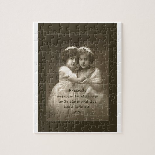 ヴィンテージフレンズ感動的フレンドシップ引用文 ジグソーパズル (縦)