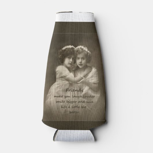 ヴィンテージフレンズ感動的フレンドシップ引用文 ボトルクーラー (正面)