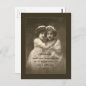 ヴィンテージフレンズ感動的フレンドシップ引用文 ポストカード (正面/裏面)