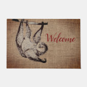 ヴィンテージフレンドリースロスインバーラップ-ようこそ ドアマット (正面)