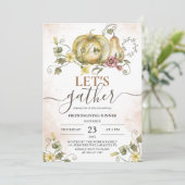 ヴィンテージフレンドリーディナーウォーターカラーカボチャ 招待状 (スタンド正面)