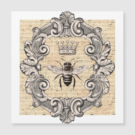 ヴィンテージフレーミングクイーンビーオンシートミュージックフラットカード