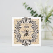 ヴィンテージフレーミングクイーンビーオンシートミュージックフラットカード (スタンド正面)