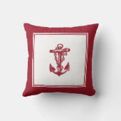 ヴィンテージフレームいかりレッド装飾用クッション クッション (裏面)