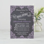 ヴィンテージフレームと結婚黒板ブライダルシャワー 招待状 (スタンド正面)