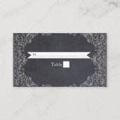 ヴィンテージフレームと結婚黒板座席表 プレイスカード (裏面)