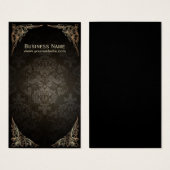 ヴィンテージフレームのダークダマスコイヤリングカード (正面&裏面)