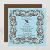 ヴィンテージフレームのブライダルシャワー招待状 招待状 (正面/裏面)