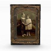 ヴィンテージフレームの写真の追加 |旧家族ポートレート フォトブロック (正面)