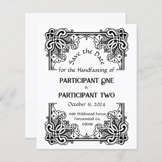 ヴィンテージフレームの処理フラット日付カードを保存 (正面/裏面)