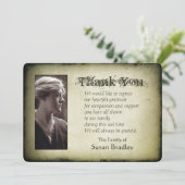 ヴィンテージフレームの悔やみや弔慰は平らなカード感謝していしています サンキューカード (スタンド正面)