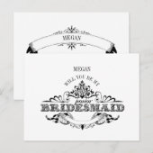 ヴィンテージフレームは私のジュニアの花嫁カードになる インビテーションポストカード (正面/裏面)