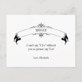 ヴィンテージフレームは私のジュニアの花嫁カードになる インビテーションポストカード (裏面)