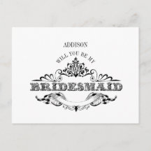 ヴィンテージフレームは私のブライドメイドカード