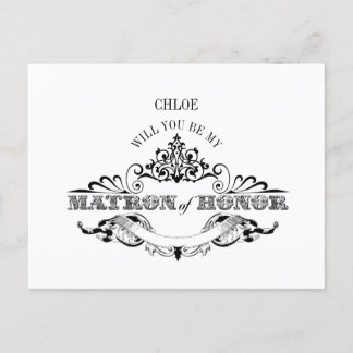 ヴィンテージフレームは私の名誉カードのマトロン インビテーションポストカード