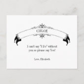 ヴィンテージフレームは私の名誉カードのマトロン インビテーションポストカード (裏面)