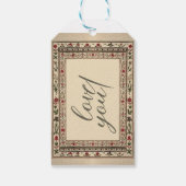 ヴィンテージフレームエスニック結婚モチーフ ギフトタグ (裏面)