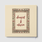 ヴィンテージフレームエスニック結婚モチーフ ゲストブック (裏面)