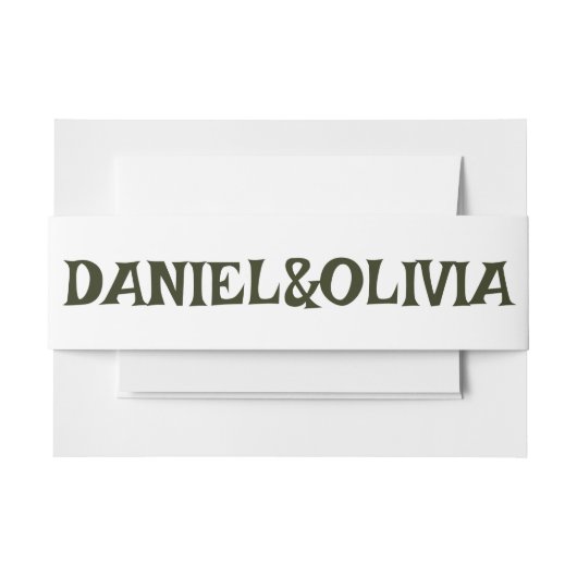 ヴィンテージフレームエスニック結婚モチーフ 招待状ベリーバンド (正面例)