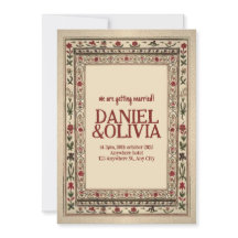 ヴィンテージフレームエスニック結婚モチーフ