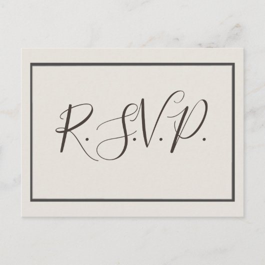 ヴィンテージフレームエレガントな結婚式rsvpポストカード インビテーションポストカード (正面)