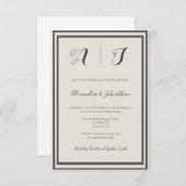 ヴィンテージフレームエレガントリハーサルのディナー招待状 招待状 (正面/裏面)