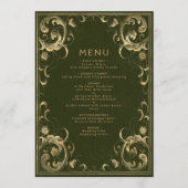 ヴィンテージフレームオリーブグリーン結婚金ゴールド メニュー (正面)