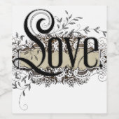 ヴィンテージフレームオーナメントと愛 ワインラベル (シングルラベル)