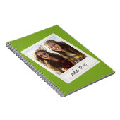 ヴィンテージフレームカスタムフォトライムグリーン ノートブック (右側)