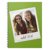 ヴィンテージフレームカスタムフォトライムグリーン ノートブック (正面)