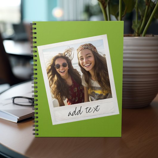 ヴィンテージフレームカスタムフォトライムグリーン ノートブック