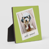 ヴィンテージフレームカスタムフォトライムグリーン フォトプラーク (正面)