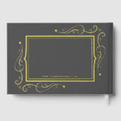 ヴィンテージフレームゲストブックタイポグラフィオングレー ゲストブック (裏面)