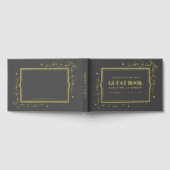 ヴィンテージフレームゲストブックタイポグラフィオングレー ゲストブック (全面)