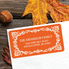 ヴィンテージフレームハロウィーン差出人住所 ラベル