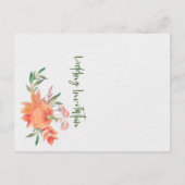 ヴィンテージフレームパンプキン紅葉秋の結婚式 ポストカード (裏面)