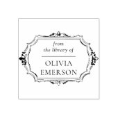 ヴィンテージフレームパーソナライズされた先生ブックスタンプ ラバースタンプ (インプリント)