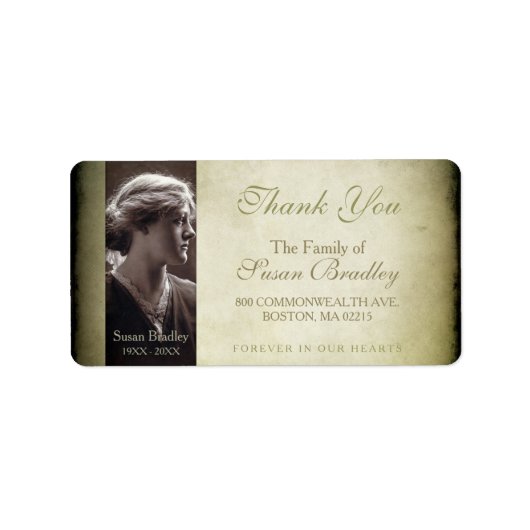 ヴィンテージフレームファミリーサンキューラベル ラベル (正面)