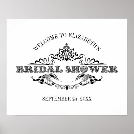 ヴィンテージフレームブライダルシャワーへようこそ ポスター (正面)