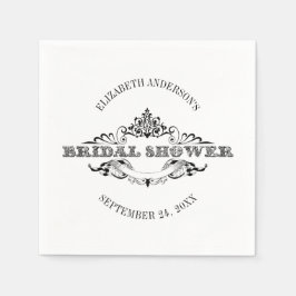 ヴィンテージフレームブライダルシャワー スタンダードカクテルナプキン