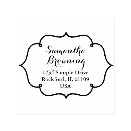 ヴィンテージフレームブラック&ホワイト+アイディア セルフインキングスタンプ (デザイン)