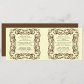 ヴィンテージフレームベビーブックの詩 招待状 (正面/裏面)