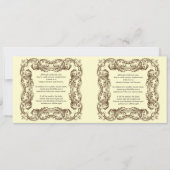 ヴィンテージフレームベビーブックの詩 招待状 (正面)