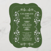 ヴィンテージフレームホリデーパーティー招待状 招待状 (正面/裏面)