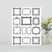 ヴィンテージフレームラインアートコラージスクラップブック紙 (スタンド正面)