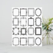 ヴィンテージフレームラインアートコラージスクラップブック紙 (スタンド正面)