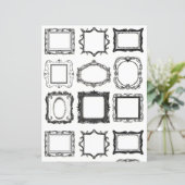 ヴィンテージフレームラインアートコラージスクラップブック紙 (スタンド正面)