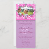 ヴィンテージフレームラブバード結婚式招待状 招待状 (正面)