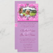 ヴィンテージフレームラブバード結婚式招待状 招待状 (正面/裏面)