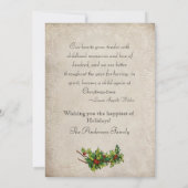 ヴィンテージフレーム内のサンタとホリ華美ー金ゴールド シーズンカード (裏面)